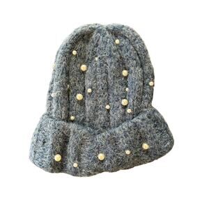 Natasha Knit Winter Hat with Pearl Accents